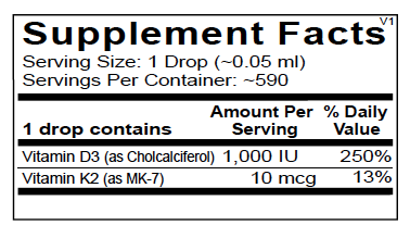 Liquid D Supplement Facts