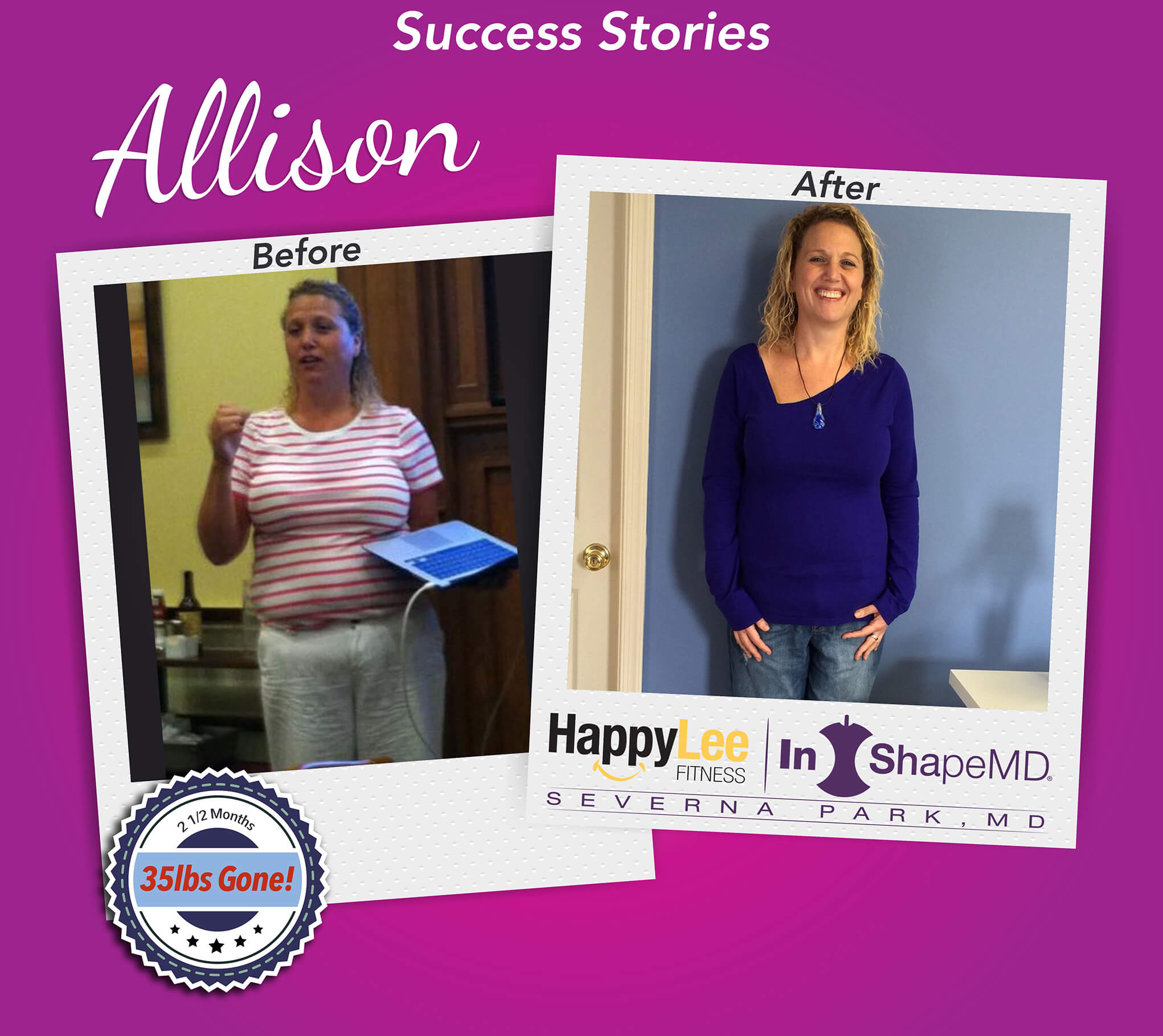 Allison Herstien Wellness at InShapeMD before and after