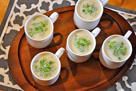 Celery Root and Green Onion Bisque