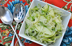 Fennel Celery and Green Apple Slaw